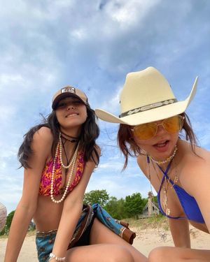 Lujan and her friend