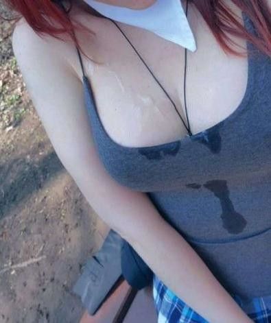 One of my friends dared me to suck his dick while in the park and I ended up with my boobs and face covered with cum