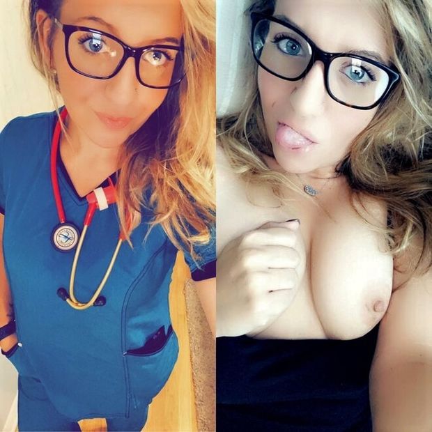 Nurse On Off Selfies