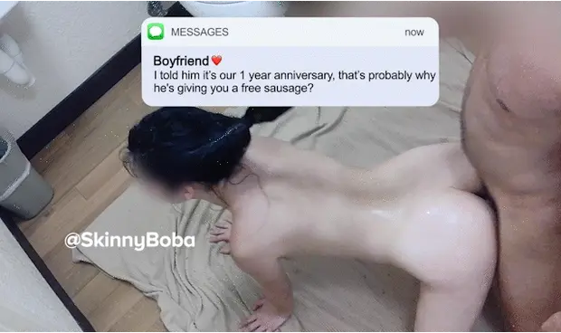 Fucked His Asian Girlfriend On Their Date - @skinnyboba