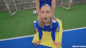 Coach pounding sporty teen doggystyle