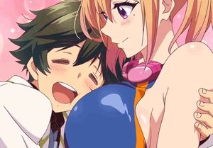 He can probably hear her heartbeat through those titties…