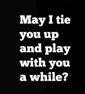 "Can I tie you up and play with you?"