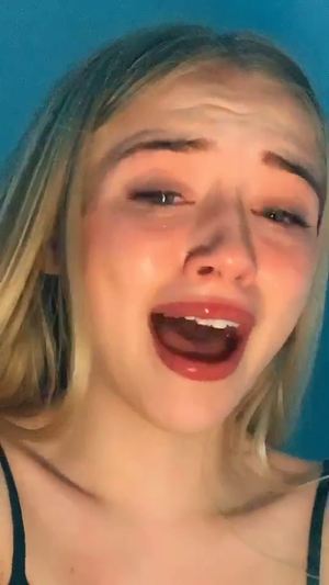 Cute blonde having a great time