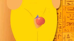 Double orgasm in rubbing pussyjob animated