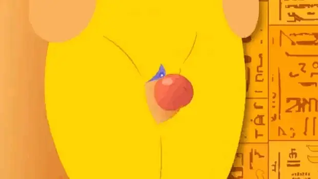 Double orgasm in rubbing pussyjob animated