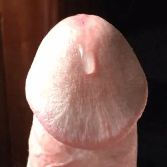 Close-up cock precum