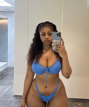 Looking thick in that Blue bikini