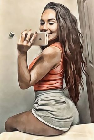 Little sis never stops taking pics of her tasty big booty