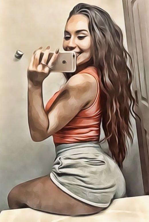 Little sis never stops taking pics of her tasty big booty