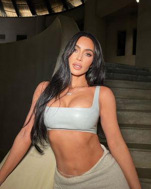 Kim showing her curves