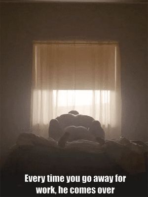 Every time you leave town, she texts him right away.