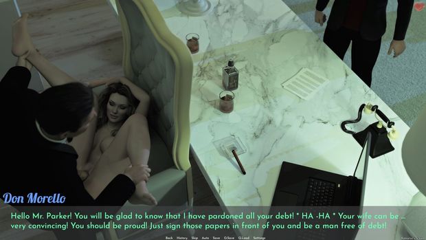 Sophia paying off her husband's gambling debt - he is standing right there and has no idea the loan sharks cock is fucking her