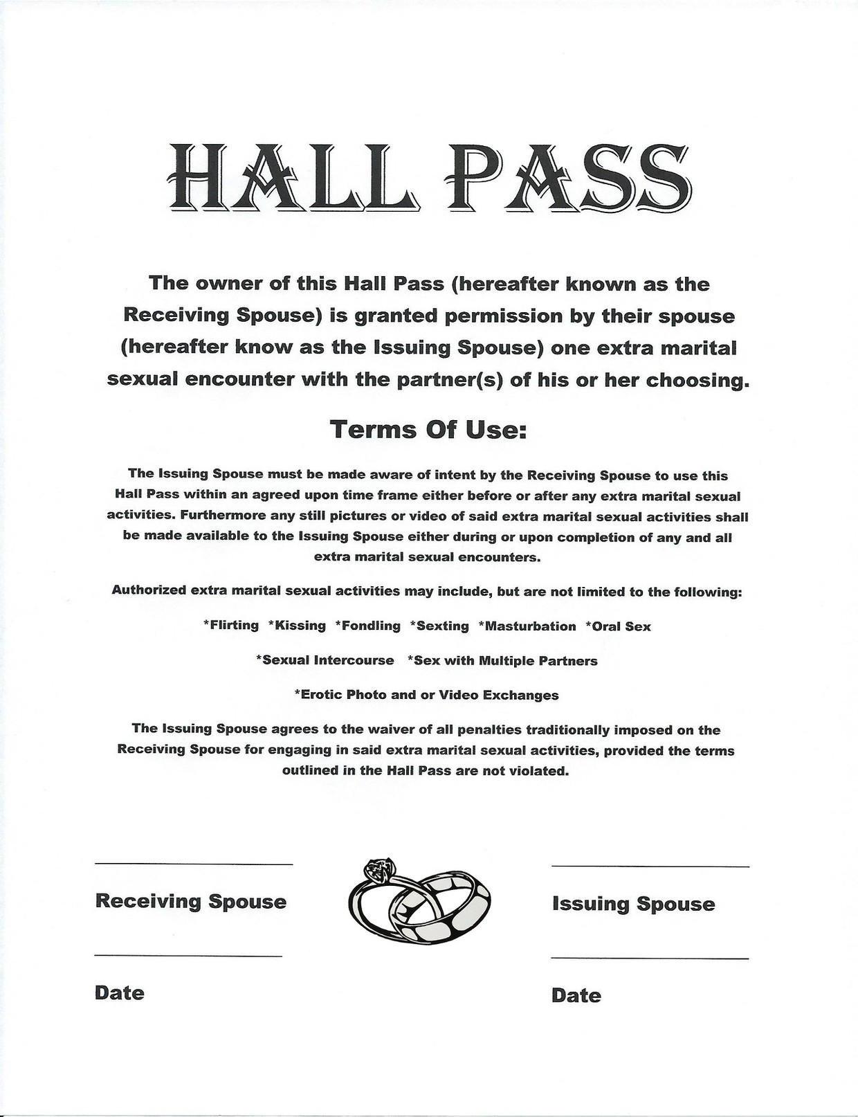 Hall Pass ❤️❤️❤️+