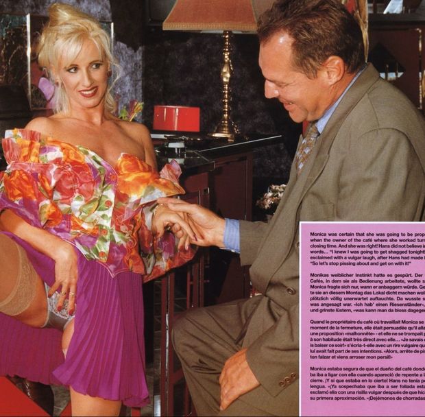 Boss Lady Monika Flirting with Husband Hans, Stimulating Him for Photo Shoot