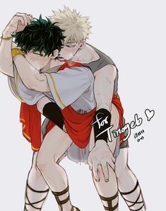 Ancient Roman BKDK gladiator Katsuki fucks emperor Deku