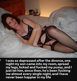 Submissive mom in love with her dominant son