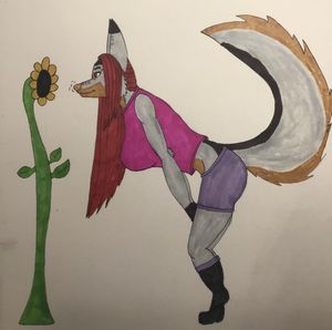 Flower Sniffer by reddity user u/PhilattheGame2. Beutiful Tail!