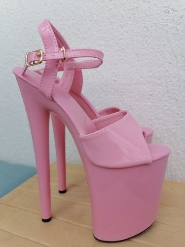 Very high pink pole dance high heels