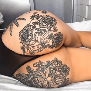 Tattooed asian ass