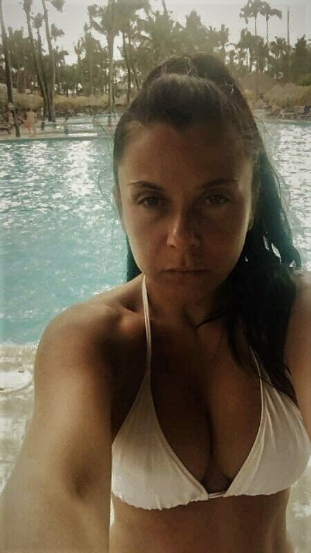 Blowjob face of Anita with big tits