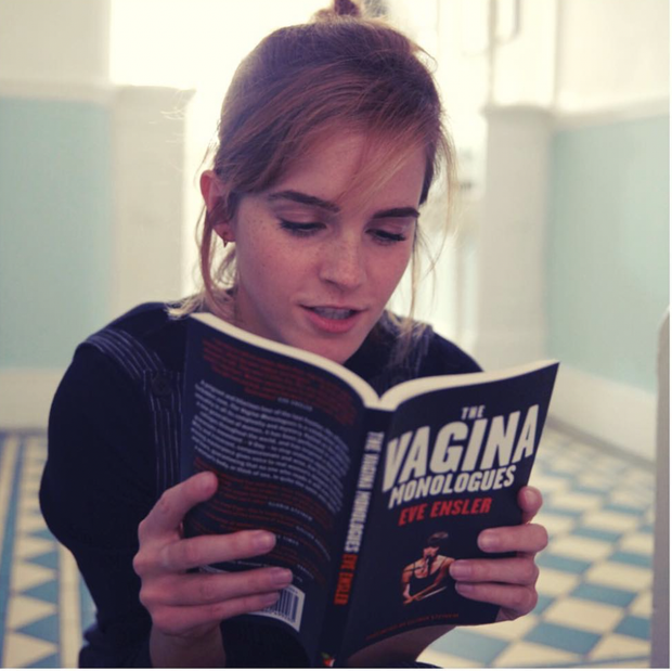 Emma Watson reads a good book ...