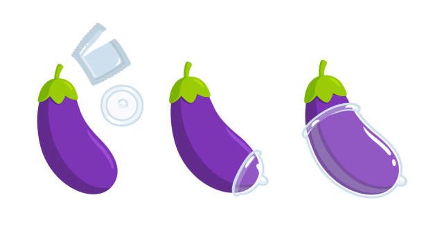 Condom on eggplant
