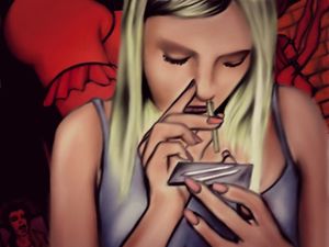 Blonde cocaine chick