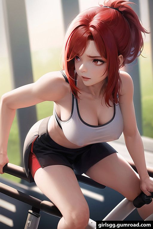 Cute Redhead Spotted At The Gym - Hentai - Ecchi - NSFW- SFW - Big Breasts - Big Tits