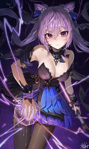 keqing and keqing (genshin impact) drawn by kokukyukeo