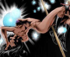 Stripper on a pole