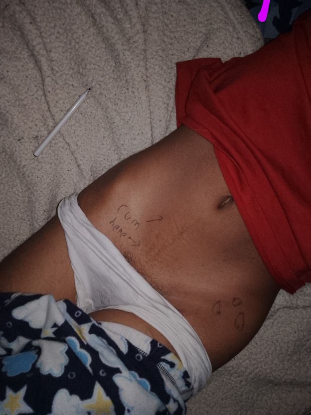 Cute latina wants you to cum on her belly