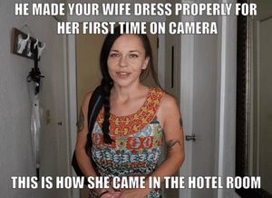 Look how pretty I made her dress up for me...