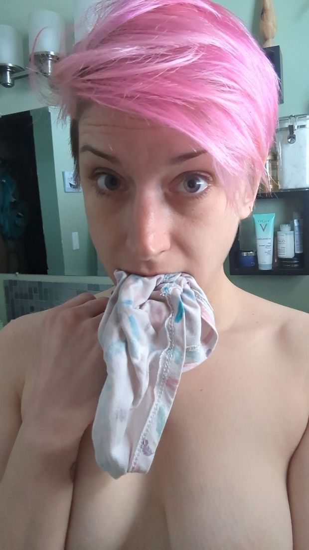 After he made me pee my panties, I had to carry them in my mouth