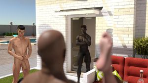 "hey you guys, stop being shy and get over here - she has a mouth ready to be used and empty hands - help me take this bitch"