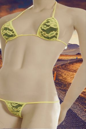 Lacey Poolside - G-String Lingerie Bikini with Opaque Lining