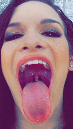 Open mouth hungry for cock