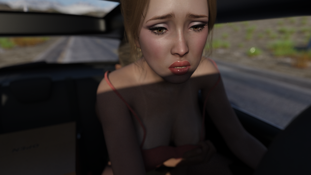 Dylan pulls his girlfriend into his lap - she can feel his throbbing cock thru her bikini.  She is nervous but wants Dylan to be her first