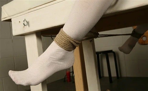 keeping the socks on was my idea.....