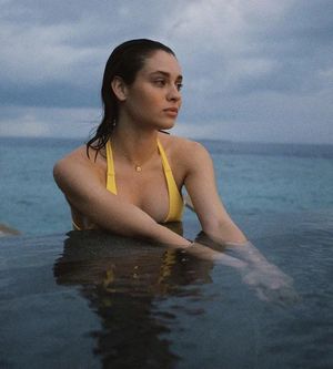 Sexy Daniela Melchior Yellow Bikini