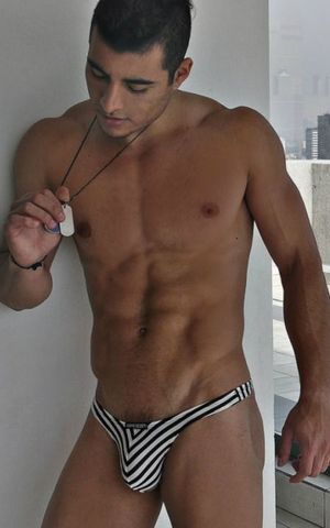 Striped thong