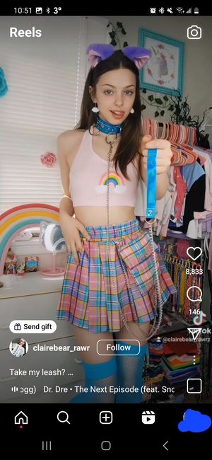 Dog leash ig egirl