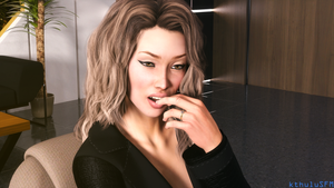 Sophia agrees to be Mr. Harris's bitch for the afternoon - pulls off her dress and kneels before him in his chair - stroking his cock