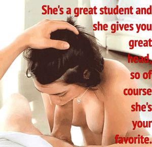 Getting a great blowjob from your favorite student