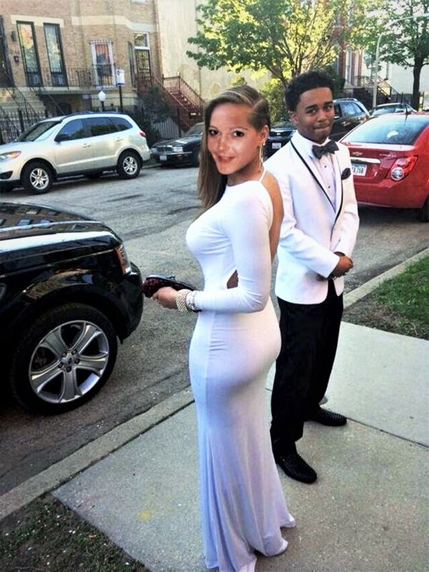 My Dad taking a picture of me and my prom date!  He was pissed but I think that's when he realized I was a whore!  Jerome fucked me hard!