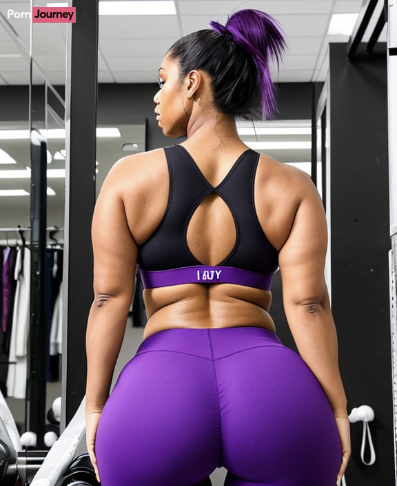 AI Black babe yoga pants 1