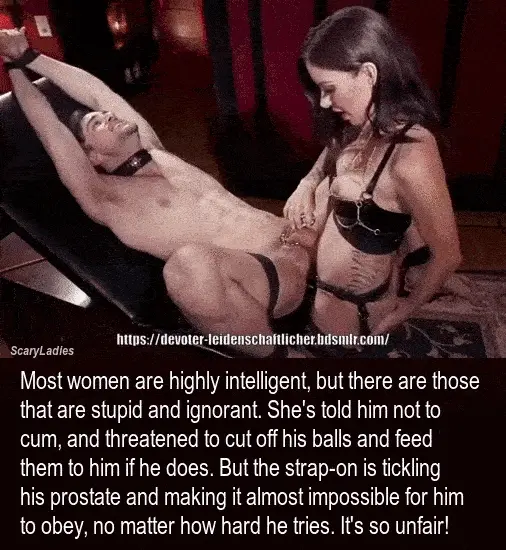 the strapon is good for submissive chastised men