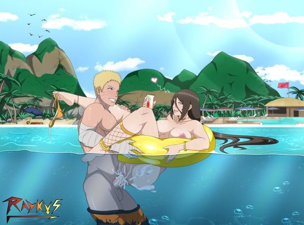 Underwater sex with hanabi