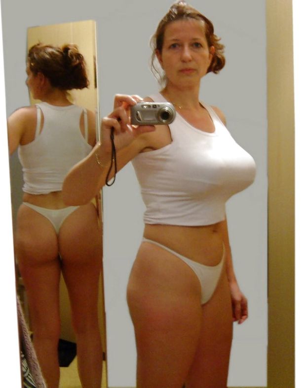 Mature big tits selfie