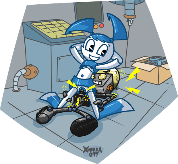 Cartoon femdom robot - My Life as a Teenage Robot - Jenny Wakeman - Artist: Xierra099